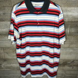 Nike Golf performance dri fit striped golf polo